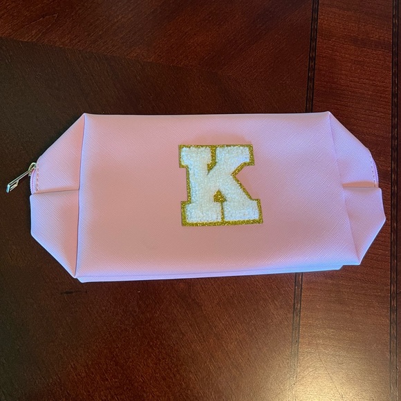 Pink Pouch - Cosmetic Bag with a K - Picture 2 of 7